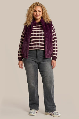 ILSE GILET - Warm Aubergine
