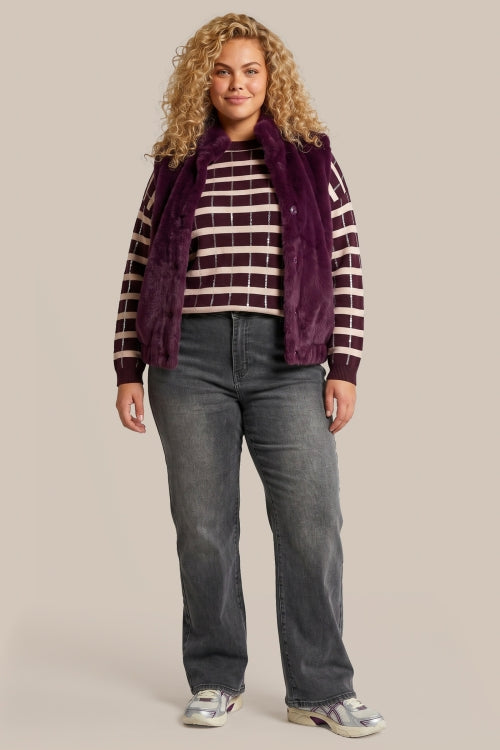 ILSE GILET - Warm Aubergine