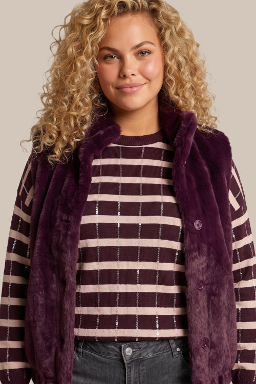 ILSE GILET - Warm Aubergine