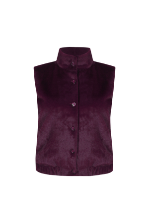 ILSE GILET - Warm Aubergine