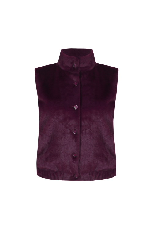 ILSE GILET - Warm Aubergine