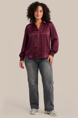 NYSARA BLOUSE - Wine Red