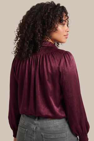 NYSARA BLOUSE - Wine Red