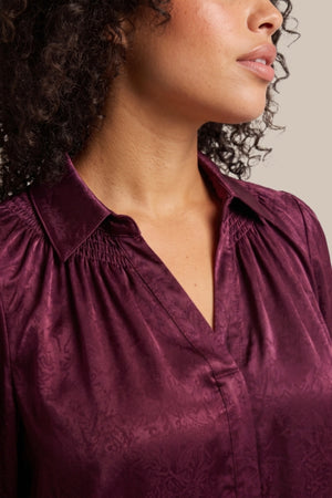 NYSARA BLOUSE - Wine Red