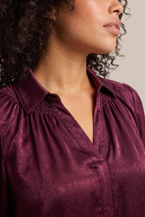 NYSARA BLOUSE - Wine Red