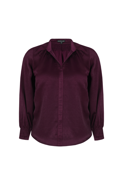 NYSARA BLOUSE - Wine Red