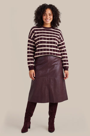 YLVA SKIRT - Warm Aubergine