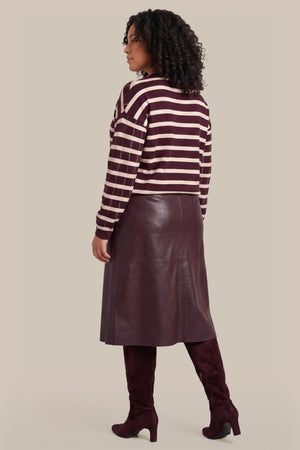 YLVA SKIRT - Warm Aubergine