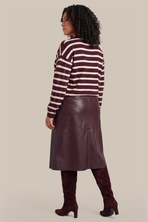 YLVA SKIRT - Warm Aubergine