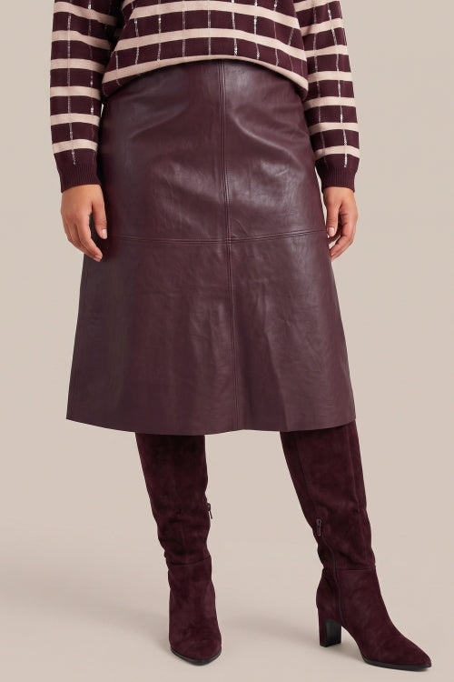 YLVA SKIRT - Warm Aubergine