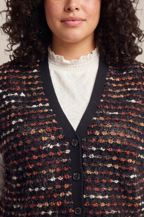 ELINY CARDIGAN - Black/Cappuccino