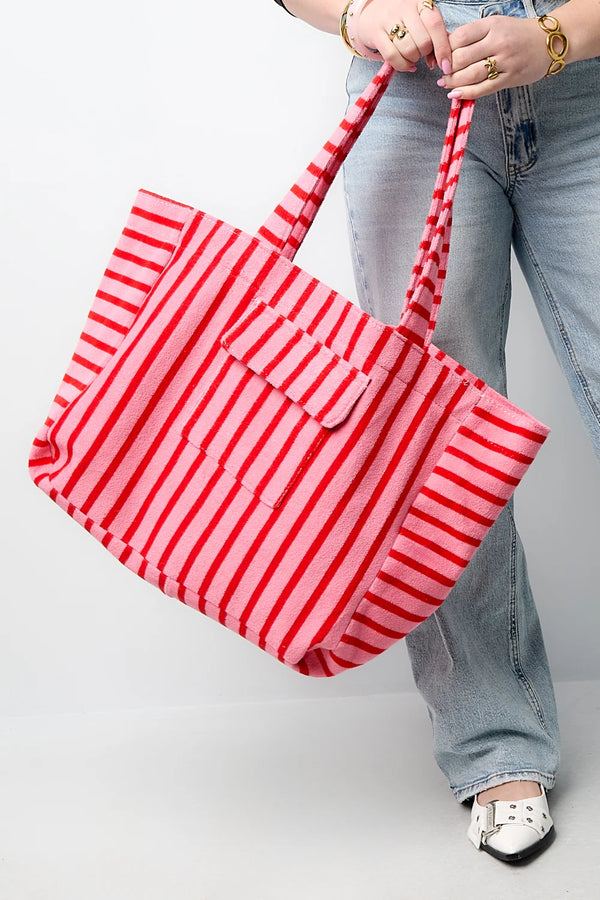 STRIPED SHOPPER BAG