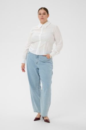 KCNINNZA CROPPED BARREL JEANS