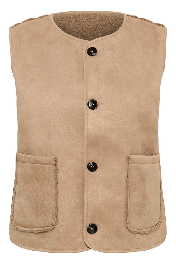 KCLINNEA REVERSIBLE TEDDY VEST