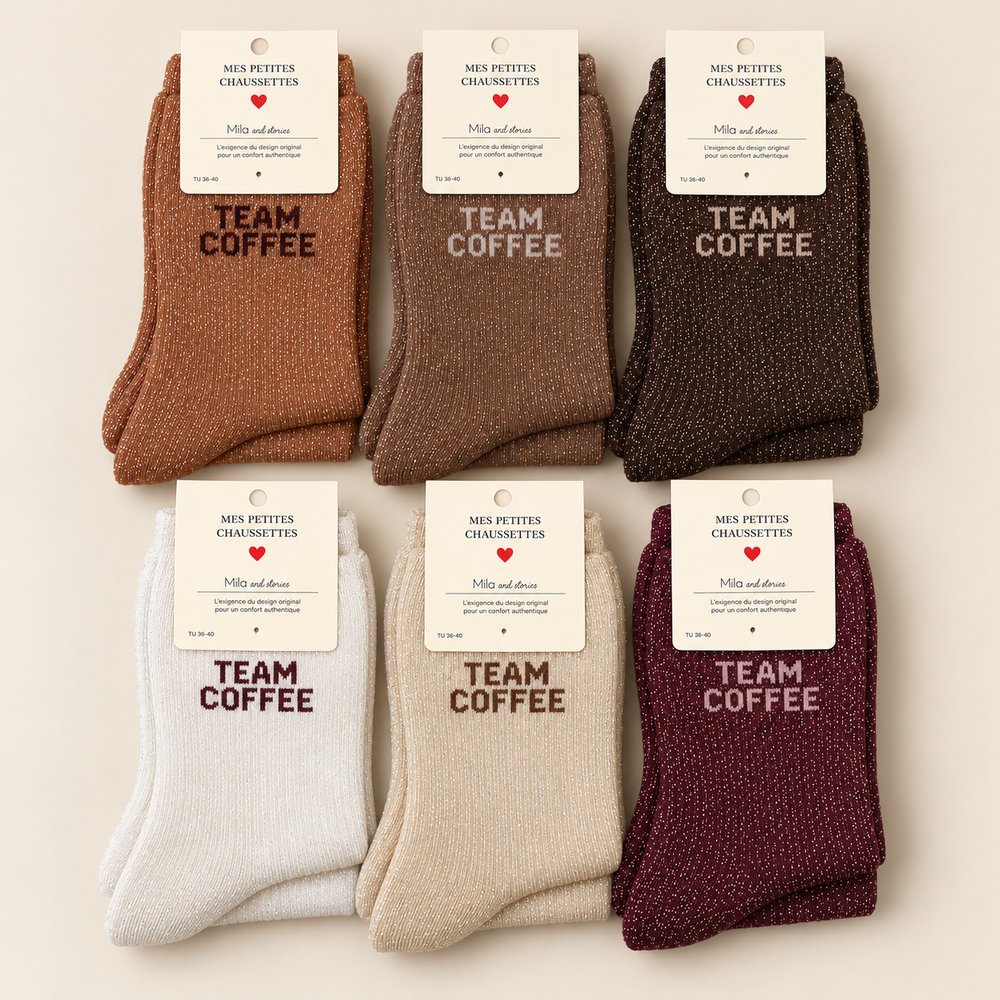 GLITTER SOCKS - TEAM COFFEE