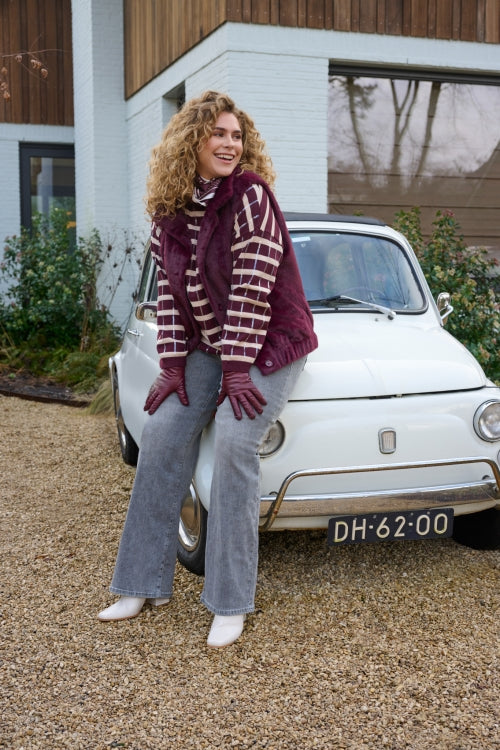 ILSE GILET - Warm Aubergine