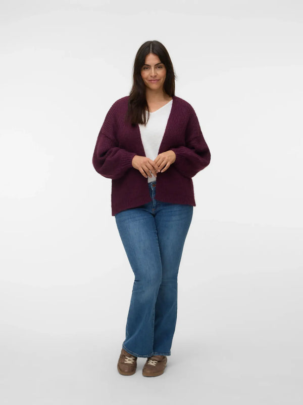 VMCMAYBE OPEN CARDIGAN - Bordeaux