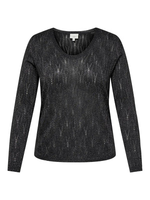 CARMELLA GLITTER V-NECK