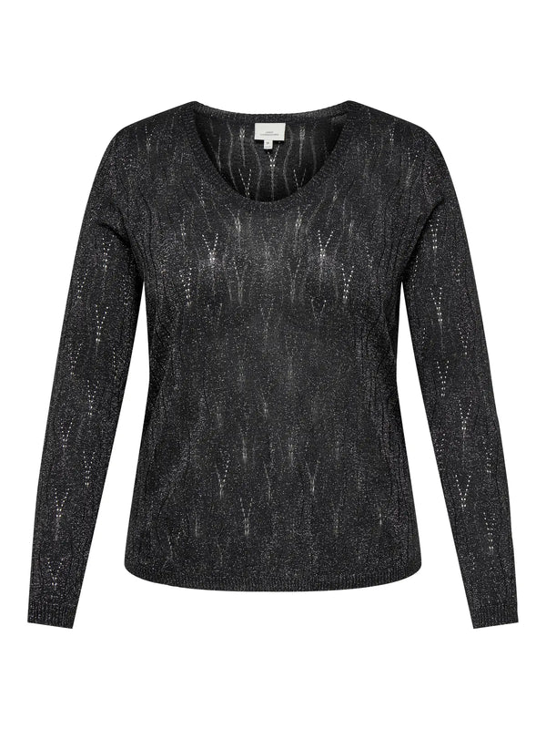 CARMELLA GLITTER V-NECK