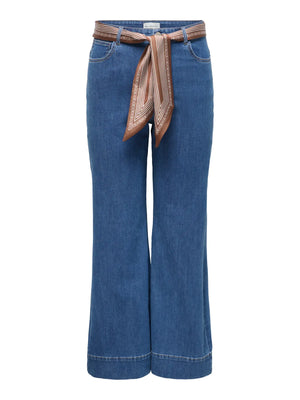 CARWILLY WIDE SCARF DNM - Medium Blue Denim