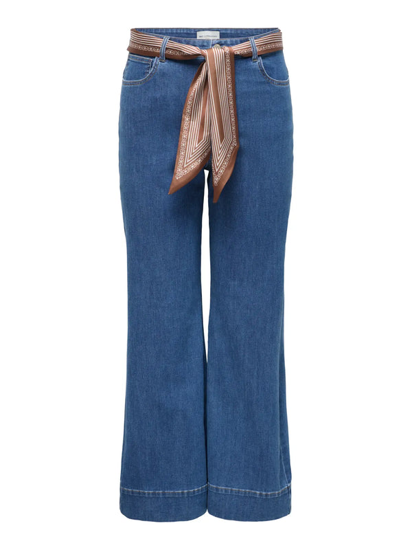 CARWILLY WIDE SCARF DNM - Medium Blue Denim