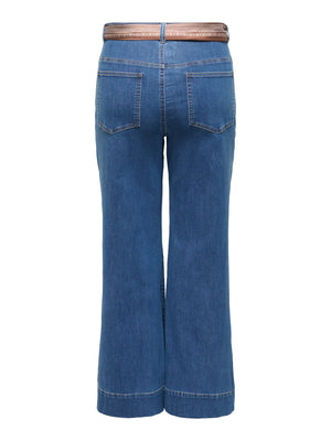 CARWILLY WIDE SCARF DNM - Medium Blue Denim