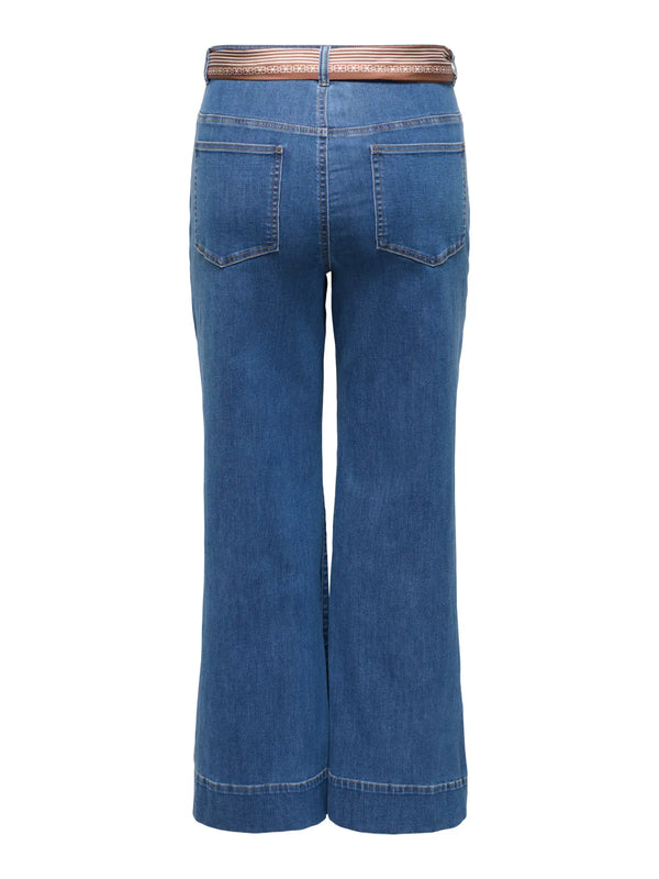 CARWILLY WIDE SCARF DNM - Medium Blue Denim
