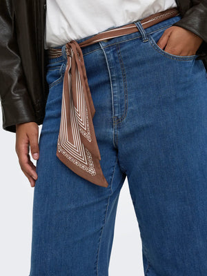 CARWILLY WIDE SCARF DNM - Medium Blue Denim