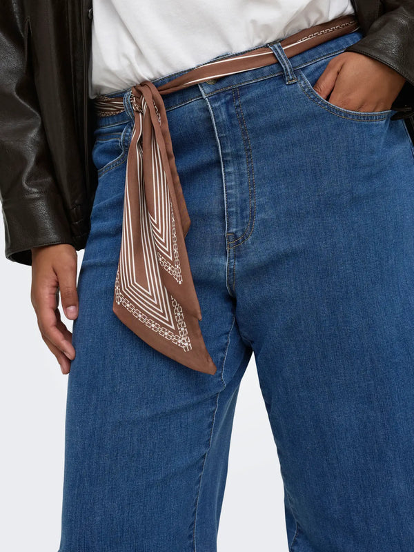 CARWILLY WIDE SCARF DNM - Medium Blue Denim