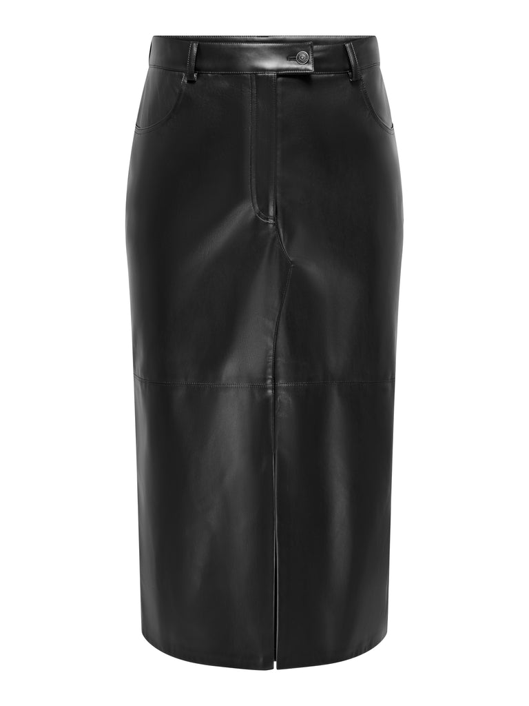 CARRIMA FAUX LEATHER LONG SKIRT (9819904311642)