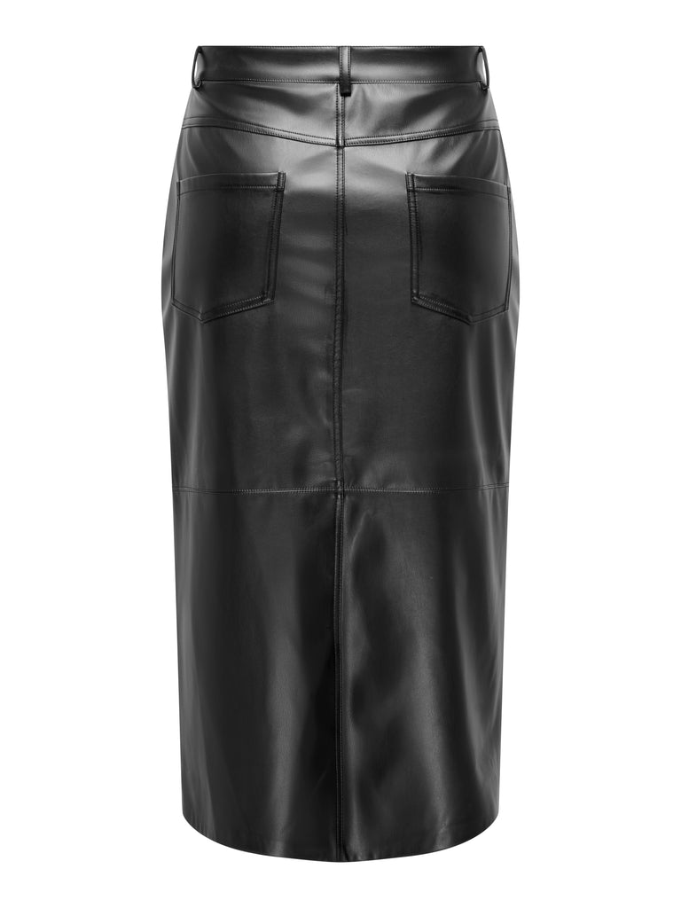 CARRIMA FAUX LEATHER LONG SKIRT (9819904311642)