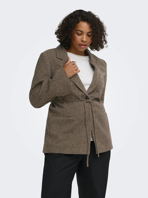 CARNELLA BELT CHECK BLAZER