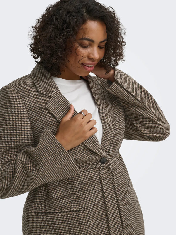 CARNELLA BELT CHECK BLAZER