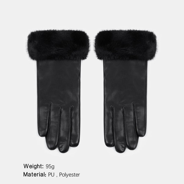 FAUX LEATHER GLOVES
