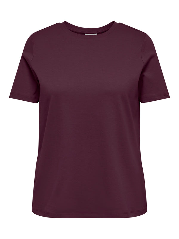 CARJEN S/S JEANS TEE - Bordeaux