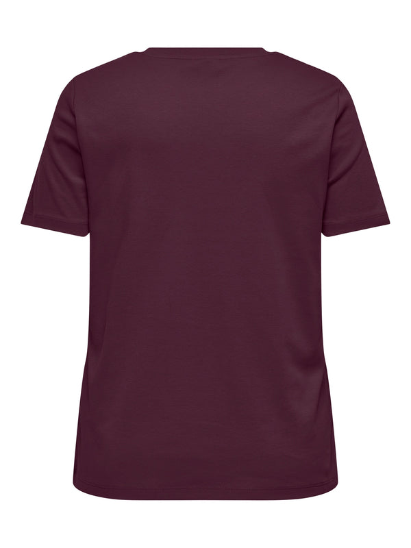 CARJEN S/S JEANS TEE - Bordeaux