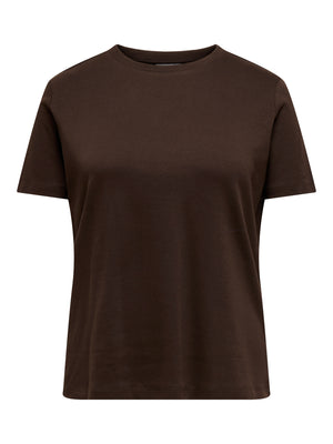 CARJEN S/S JEANS TEE - Dark Brown