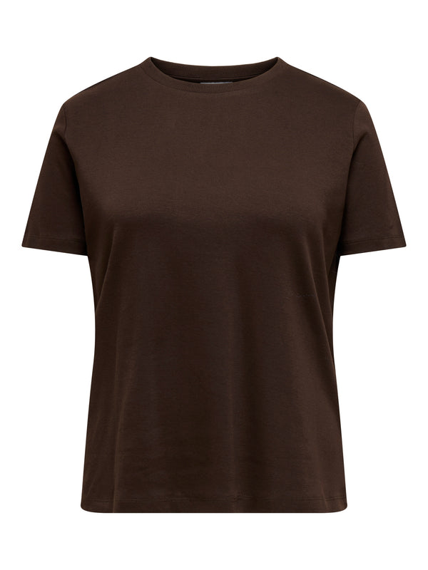 CARJEN S/S JEANS TEE - Dark Brown