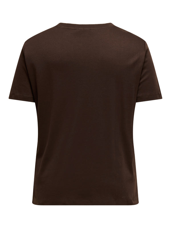 CARJEN S/S JEANS TEE - Dark Brown