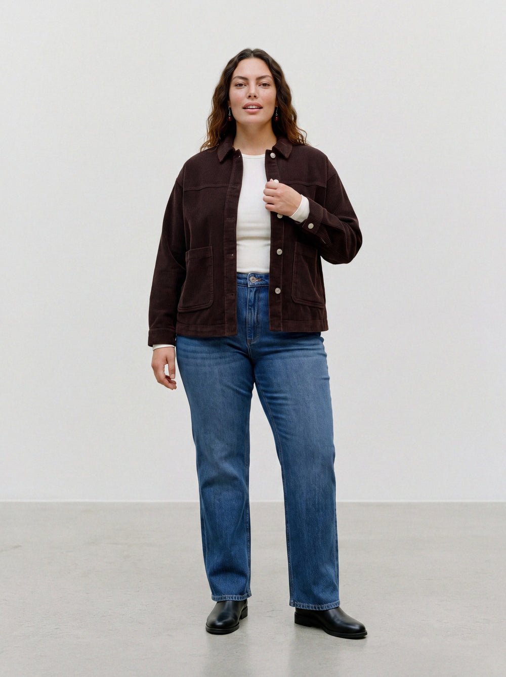VMCJAMIE CORDUROY SHACKET - Dark Brown