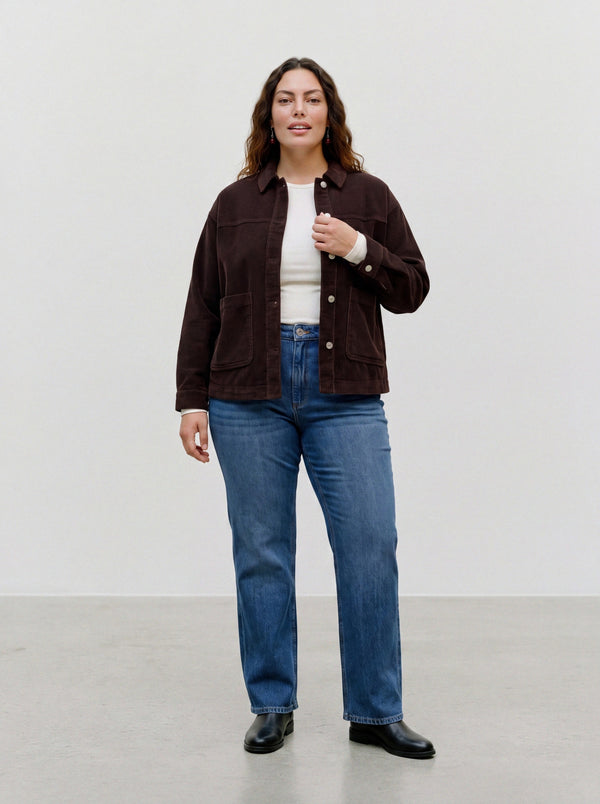 VMCJAMIE CORDUROY SHACKET - Dark Brown