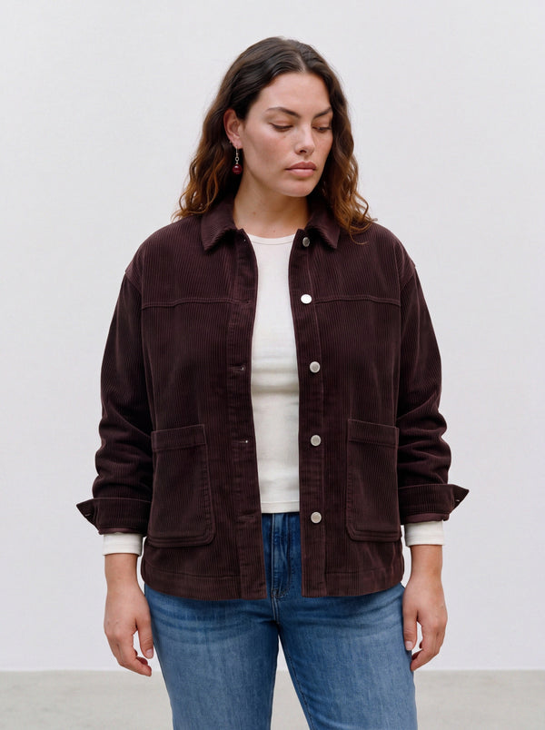 VMCJAMIE CORDUROY SHACKET - Dark Brown