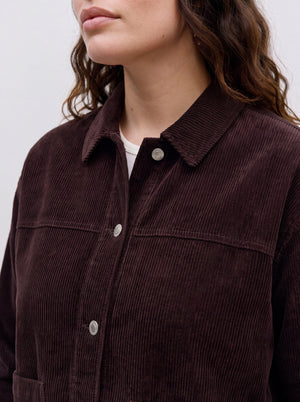 VMCJAMIE CORDUROY SHACKET - Dark Brown