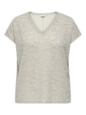 CARCAROL V-NECK GLITTER TOP