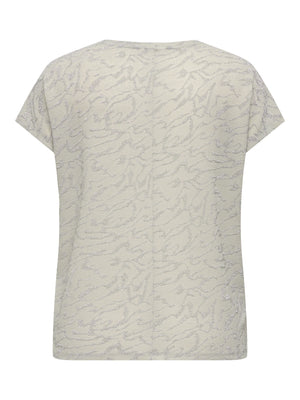 CARCAROL V-NECK GLITTER TOP