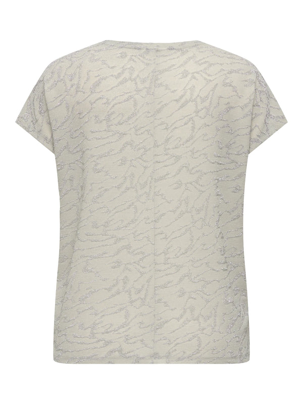 CARCAROL V-NECK GLITTER TOP