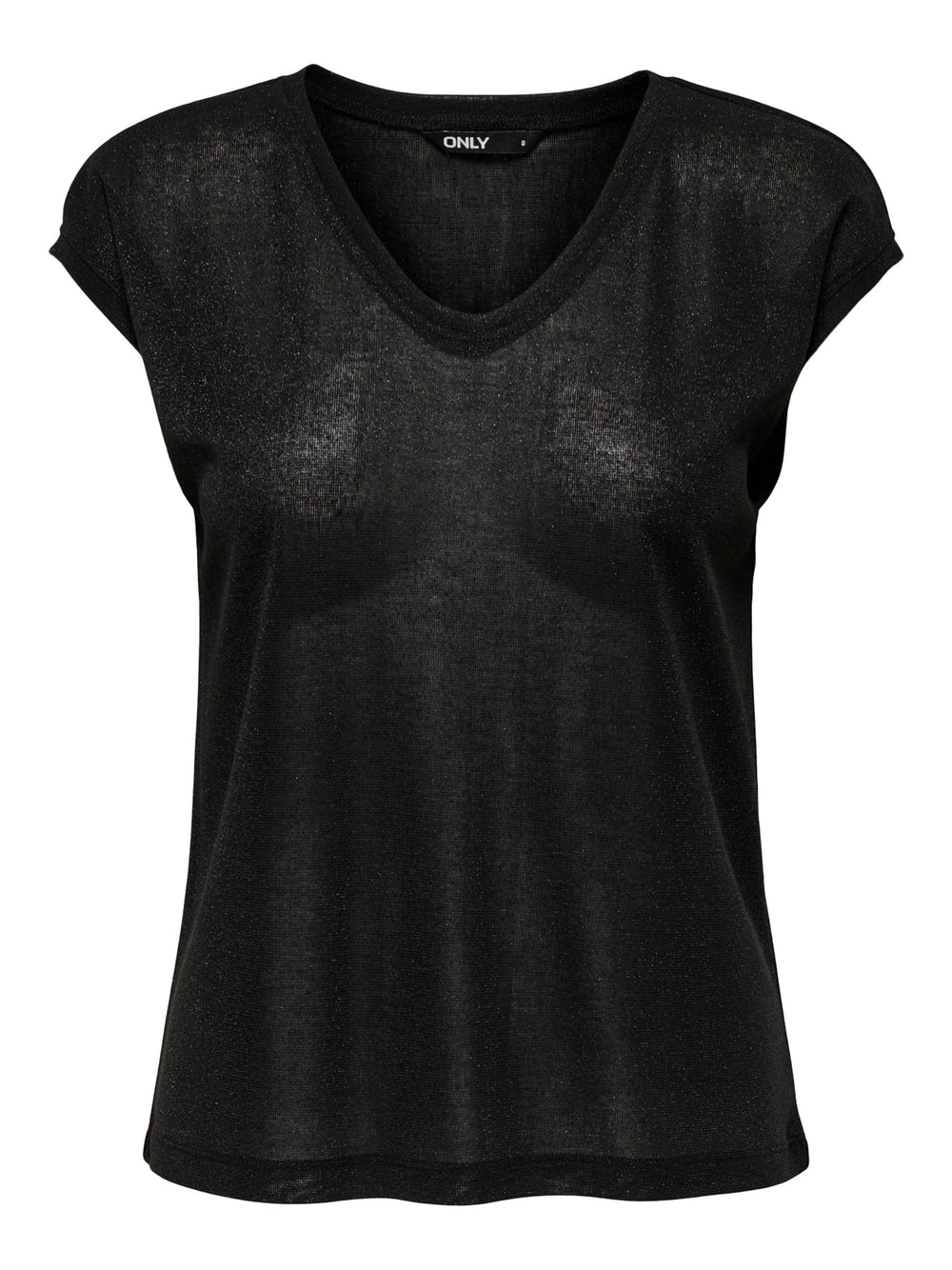 CARSILVERY V-NECK LUREX TOP