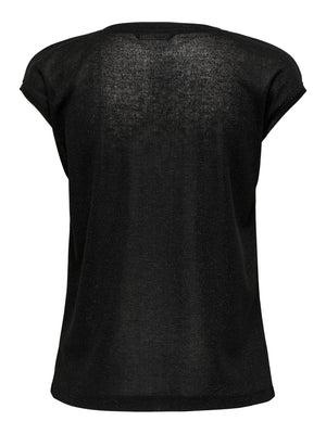 CARSILVERY V-NECK LUREX TOP