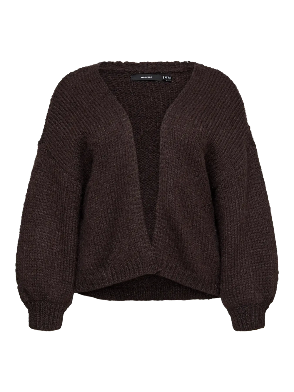 VMCMAYBE OPEN CARDIGAN - Dark Brown