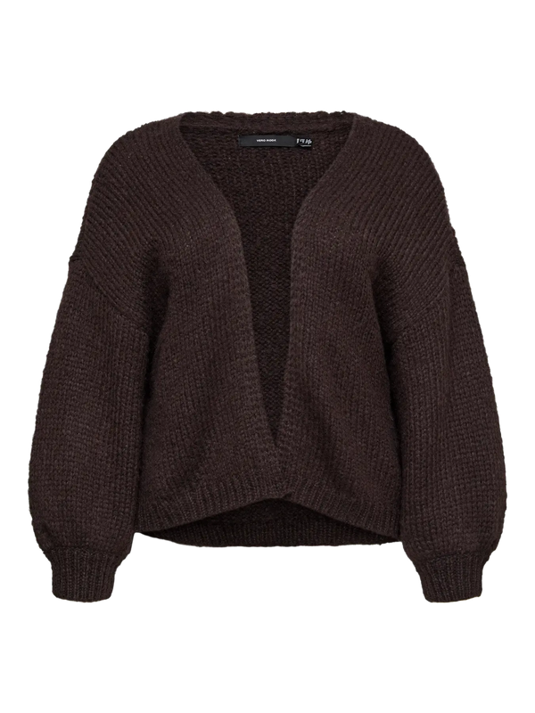 VMCMAYBE OPEN CARDIGAN - Dark Brown